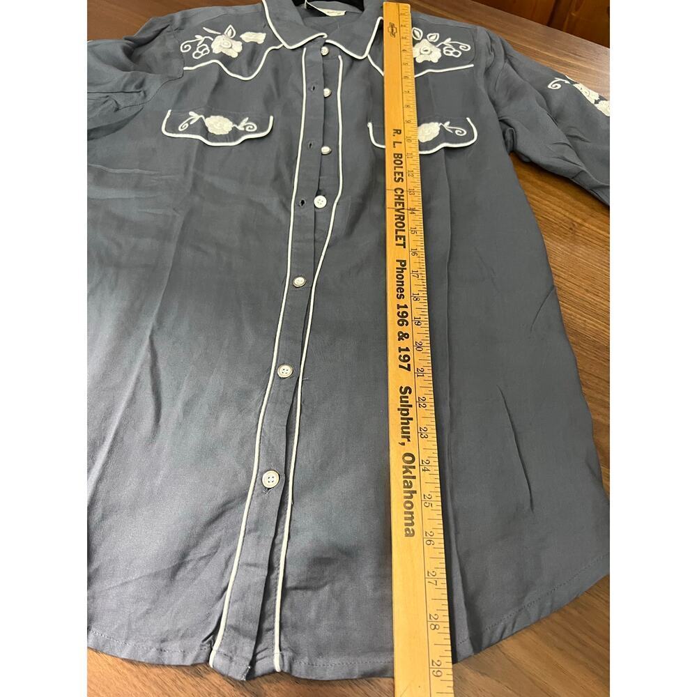 Vintage Goa NWT Embroidered Western Shirt Boho Prairie Y2K Medium - Picture 7 of 7